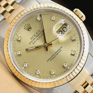 Sale! Rolex 18kt Men's Factory Two Tone Diamond Watch